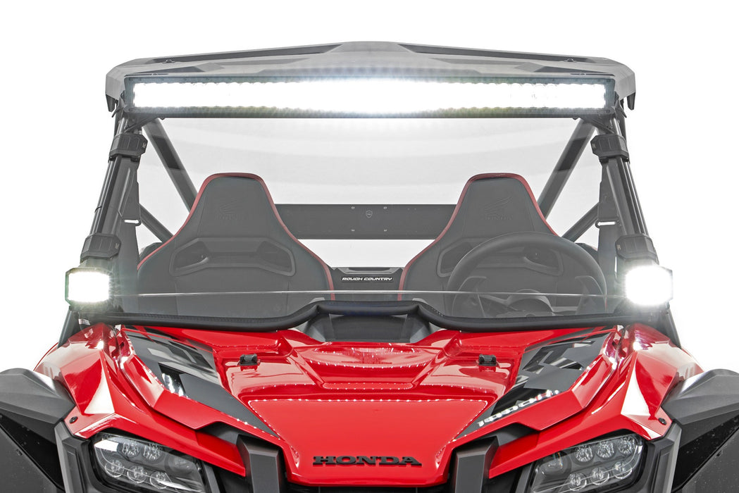 Rough Country LED Light Kit, Front Mount, 40" Black Dual Row, Honda Talon 1000, view 3