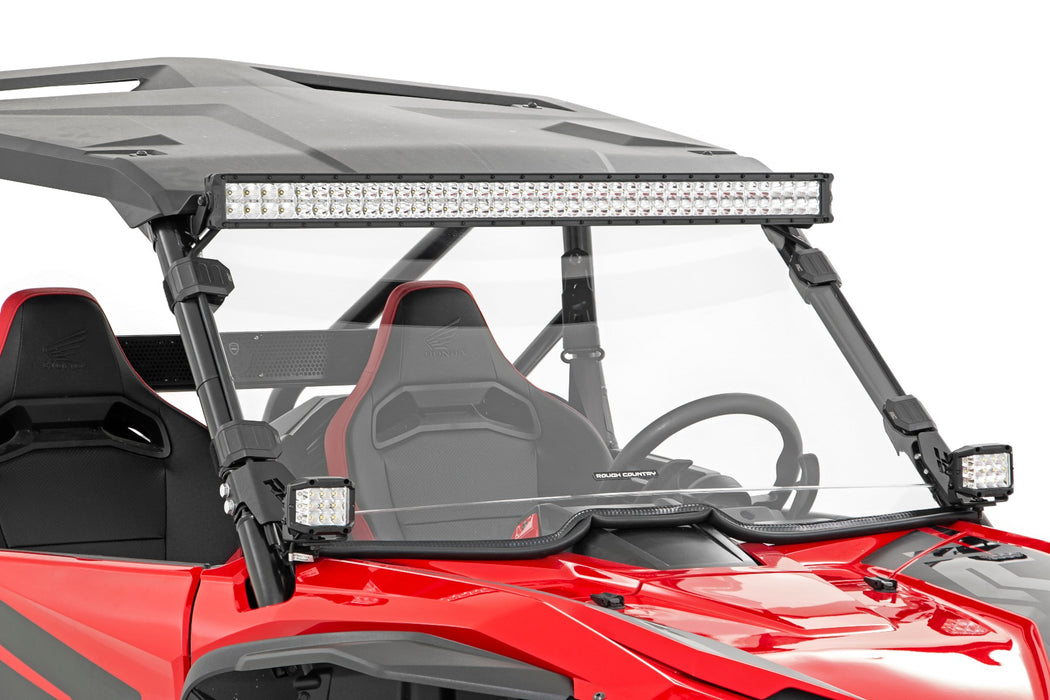 Rough Country LED Light Kit - Cage Mount - 2" Black Pair - Amber DRL | Honda Talon 1000