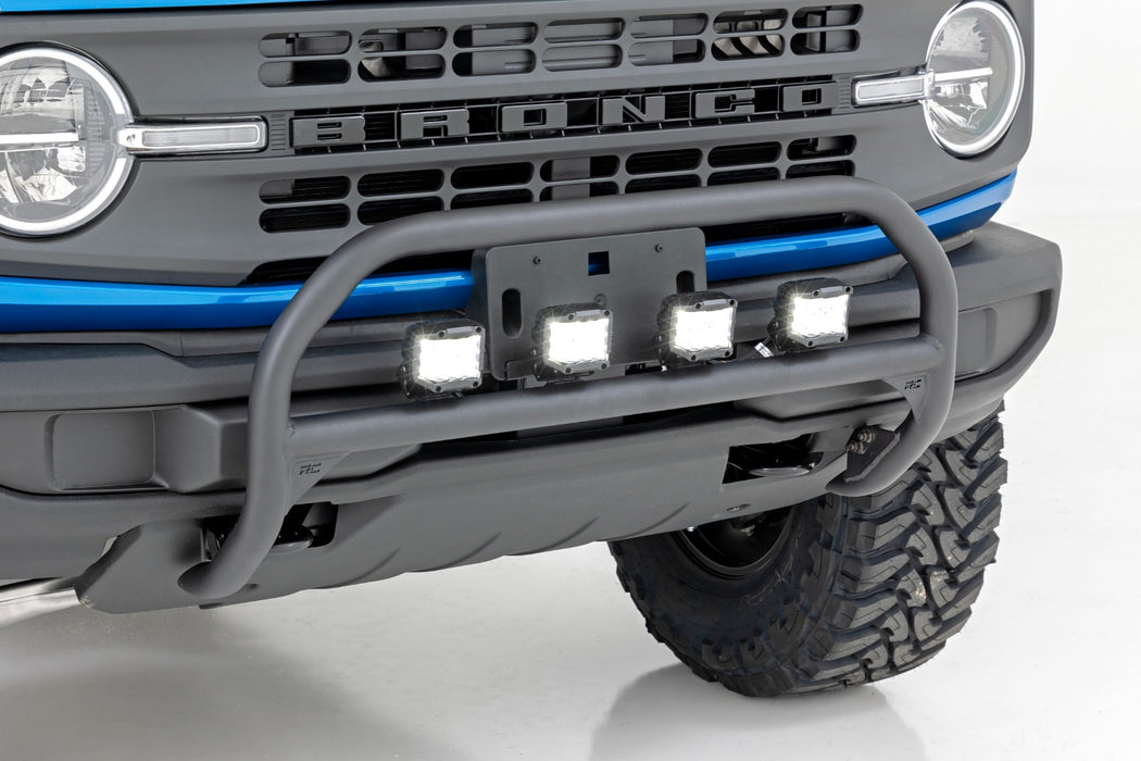 Rough Country Nudge Bar - 3 Inch Wide Angle Led (x4) | Ford Bronco 4WD (2021-2025)