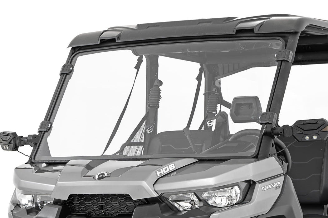 Rough Country Full Windshield, Scratch Resistant, Can-Am Defender HD 8/HD 9/HD 10