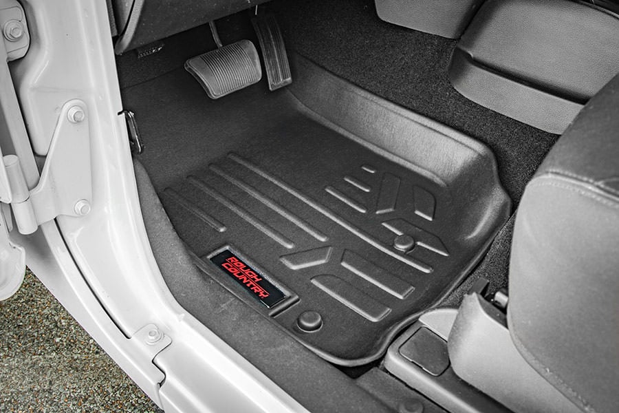 Rough Country Floor Mats - FR | Jeep Wrangler Unlimited 4WD (2018-2025)