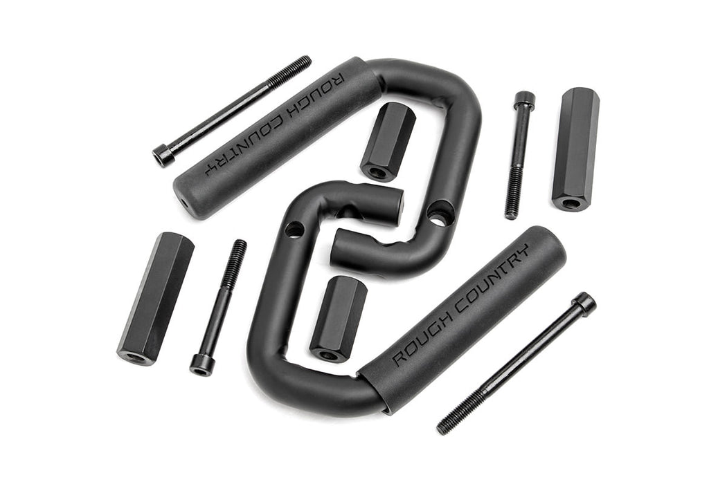 Rough Country Grab Handles - Steel - Front - Black | Jeep Wrangler JK/Wrangler Unlimited (07-18)