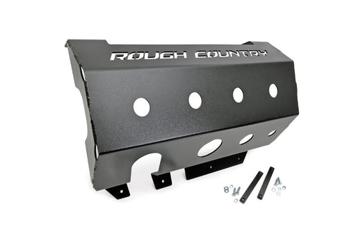 Rough Country Muffler Skid Plate, Jeep Wrangler JK/Wrangler Unlimited (2007-2018), view 2