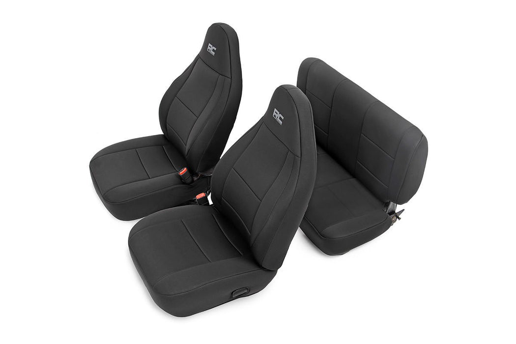 Rough Country Seat Covers - Front and Rear | Jeep Wrangler TJ (03-06)/Wrangler Unlimited (04-06)
