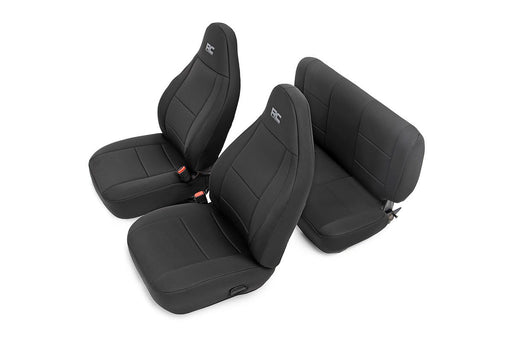 Rough Country Seat Covers, Front and Rear, Jeep Wrangler TJ (2003-2006)/Wrangler Unlimited (2004-2006)
