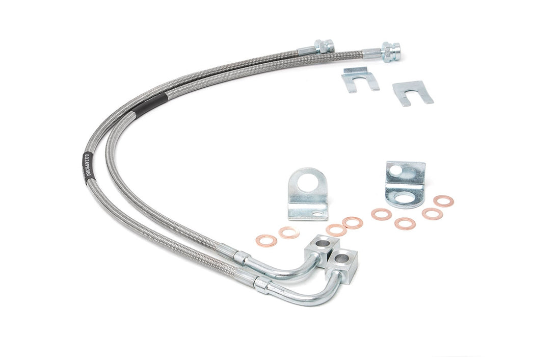 Rough Country Brake Lines - Stainless - Front - 4-6 Inch Lift | Jeep Wrangler JK/Wrangler Unlimited (07-18)