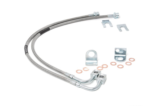 Rough Country Brake Lines, Stainless, Front, 4-6 Inch Lift, Jeep Wrangler JK/Wrangler Unlimited (2007-2018)