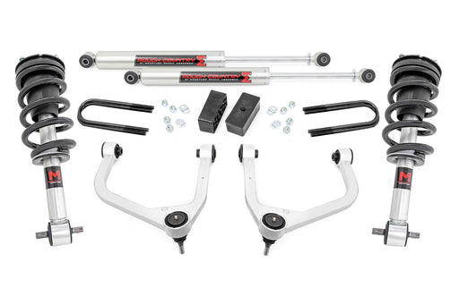 Rough Country 3.5 Inch Lift Kit, Mono Leaf Rear, M1 Struts/M1, GMC Sierra 1500 2WD/4WD (2019-2025 & Classic)