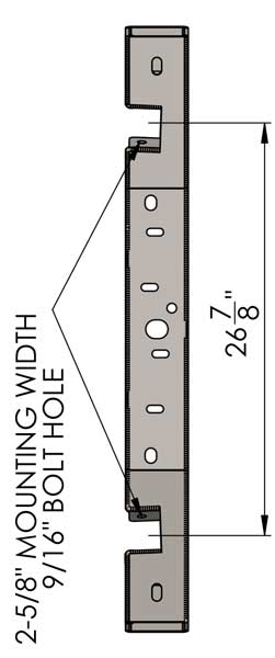 JKU 3 Link Cross Member Dimensions
