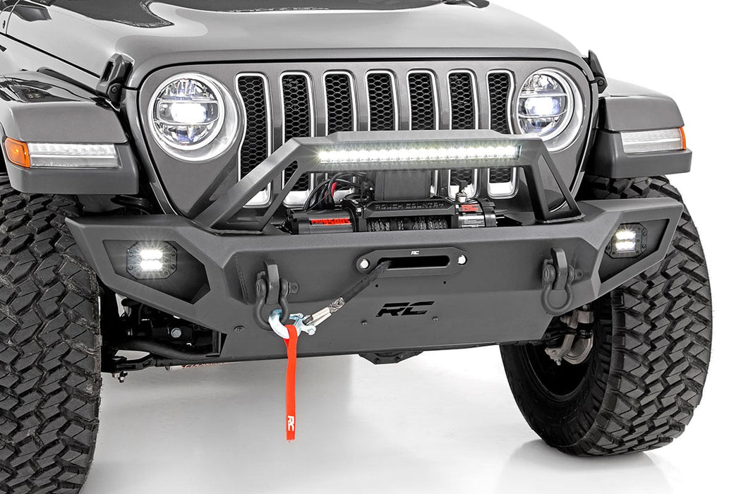Rough Country Front Winch Bumper - 9500S | Jeep Gladiator JT/Wrangler JK &amp; JL/Wrangler Unlimited 4WD