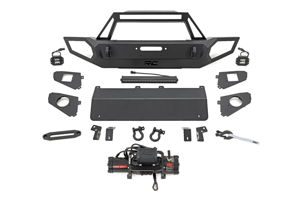 Rough Country 10660 Front Winch Bumper Jeep Gladiator JT/Wrangler JK & JL/Wrangler Unlimited, view 4