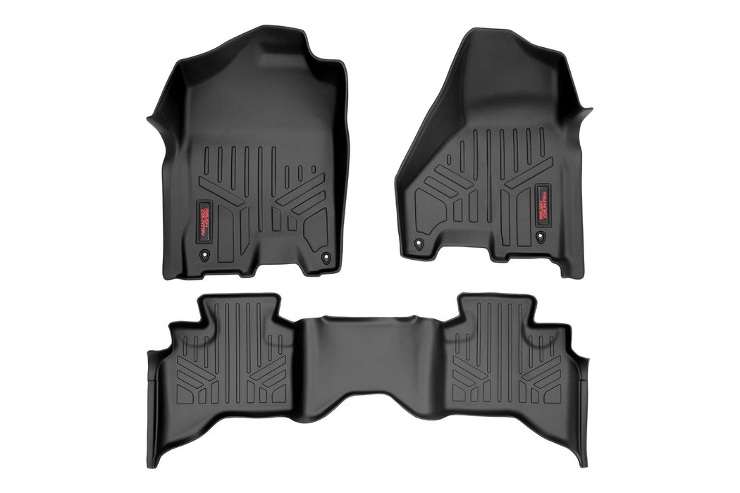 Rough Country Floor Mats, FR & RR, Quad Cab, Ram 1500 2WD/4WD (2012-2018 & Classic)