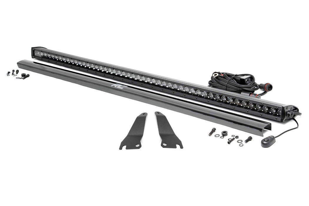 LED Light - Cage Mount - 50 inch Black Single Row - Kawasaki Teryx