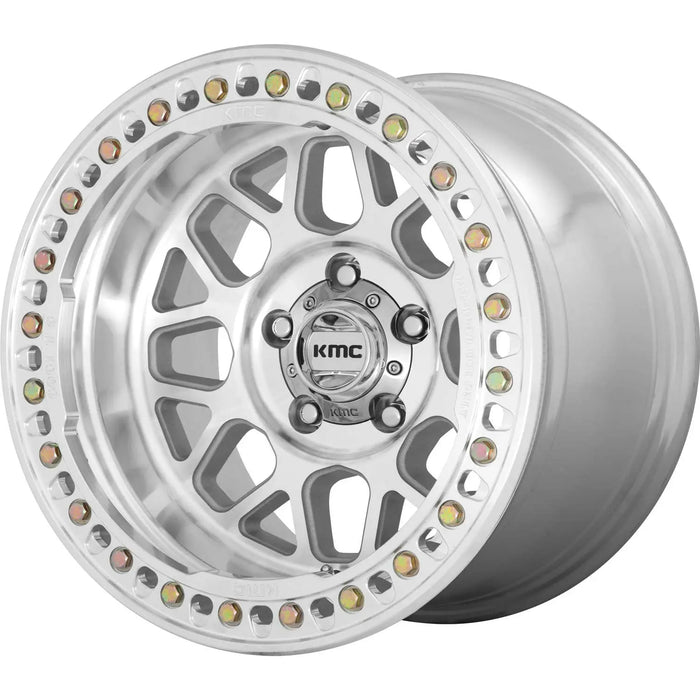 KMC WHEELS KM235 GRENADE CRAWL BEADLOCK WHEEL 17X9 5X5 - Machine Finish (-38MM)