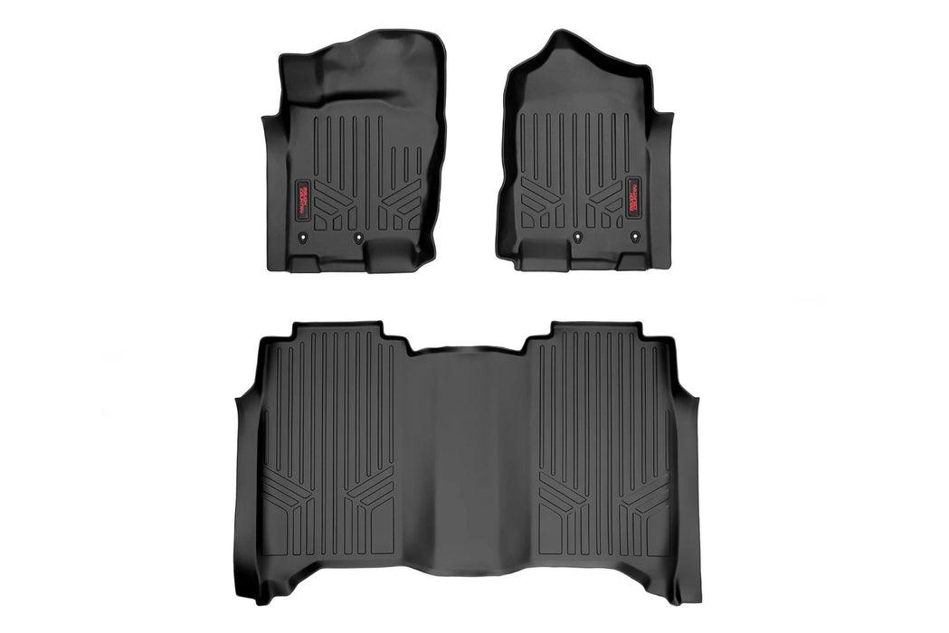 Rough Country Floor Mats, FR & RR, Crew Cab, Nissan Titan (2017-2024)/Titan XD (2016-2024)