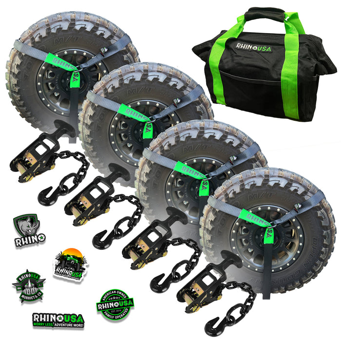 RHINO USA LASSO STRAPS; BASKET STRAPS - BLACK