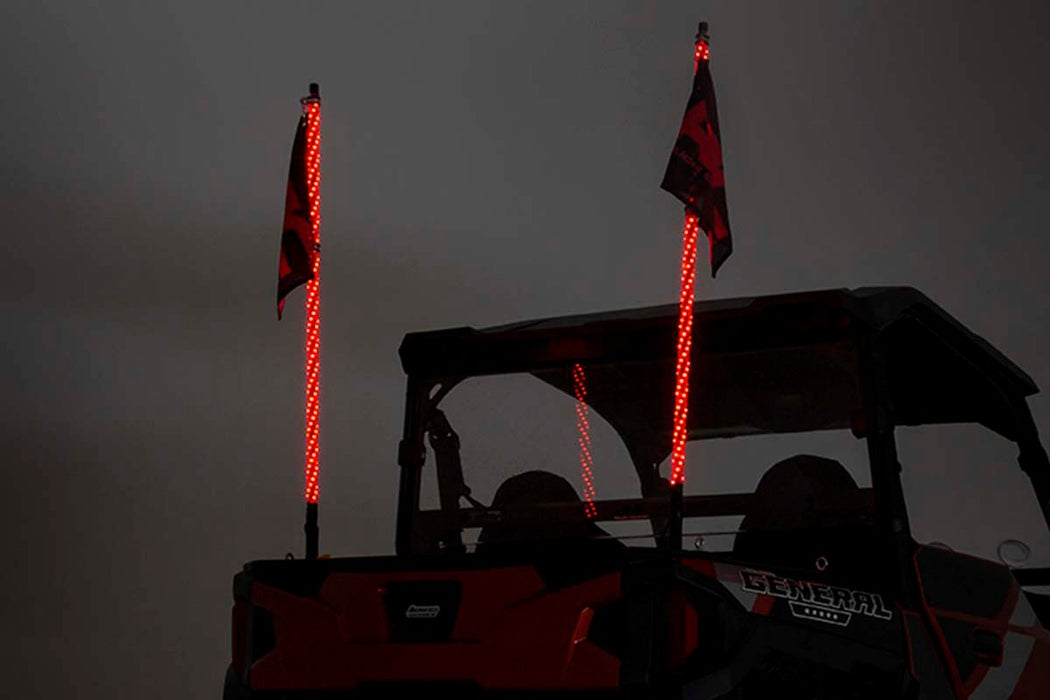 Multi-Color LED - Whip - 4' Long - Pair