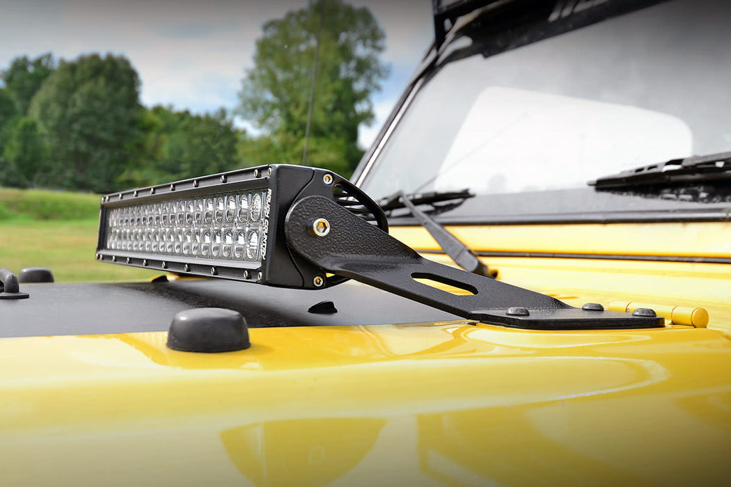 LED Light Mount - Hood - 20 inch - Jeep Wrangler TJ (97-06)/Wrangler Unlimited (04-06)
