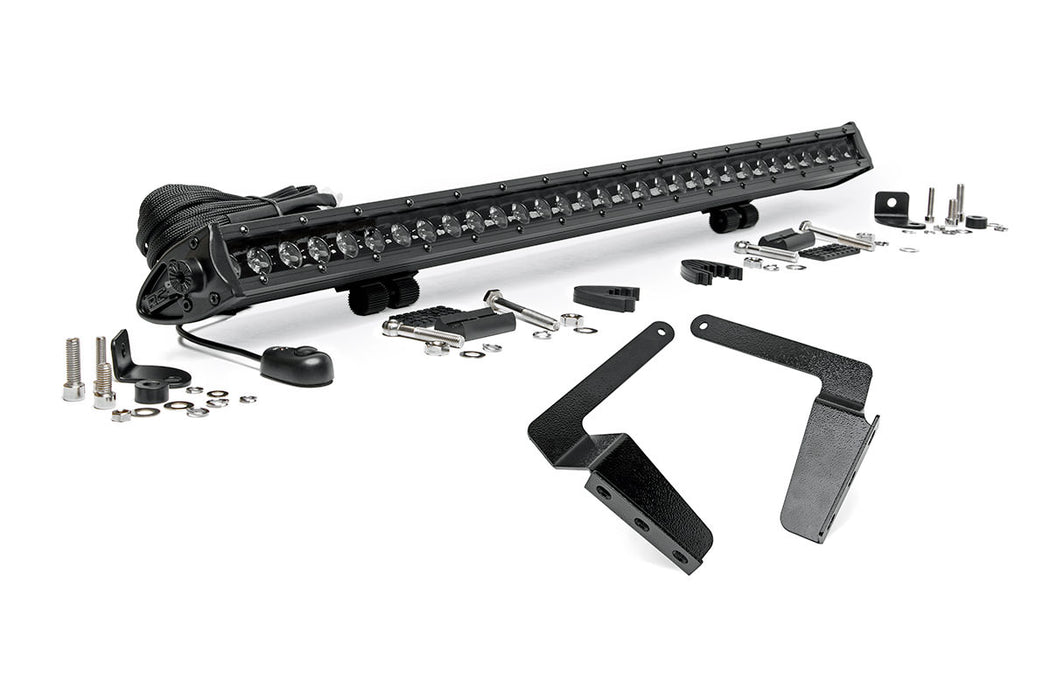 LED Light Kit - Bumper Mount - 30 inch Black Single Row - Toyota Tundra (14-21)