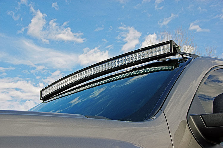 LED Light Mount - Upper Windshield - 50 inch Curved - Chevy/GMC 1500/1500 SUV/2500HD/3500HD (07-14)