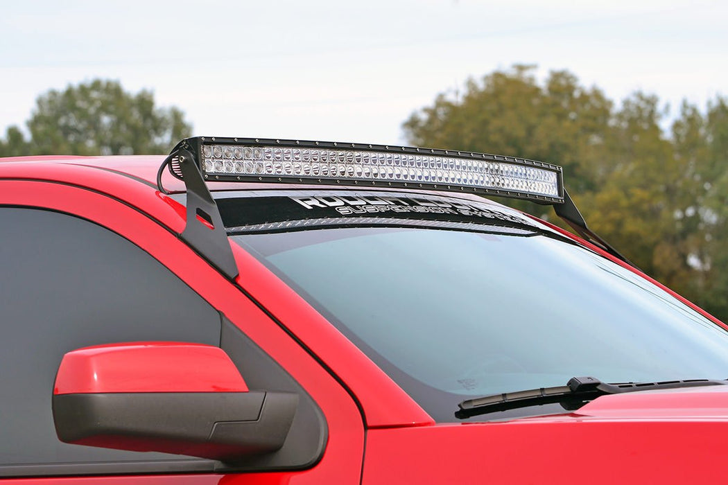 LED Light Mount - Upper Windshield - 54 inch Curved - Chevy/GMC 2500HD/3500HD (15-19)