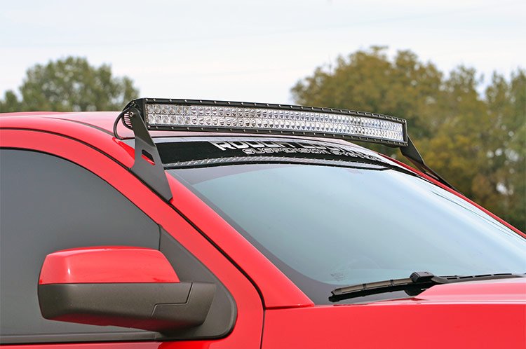 LED Light Mount - Upper Windshield - 54 inch Curved - Chevy/GMC Tahoe/Yukon (15-20)
