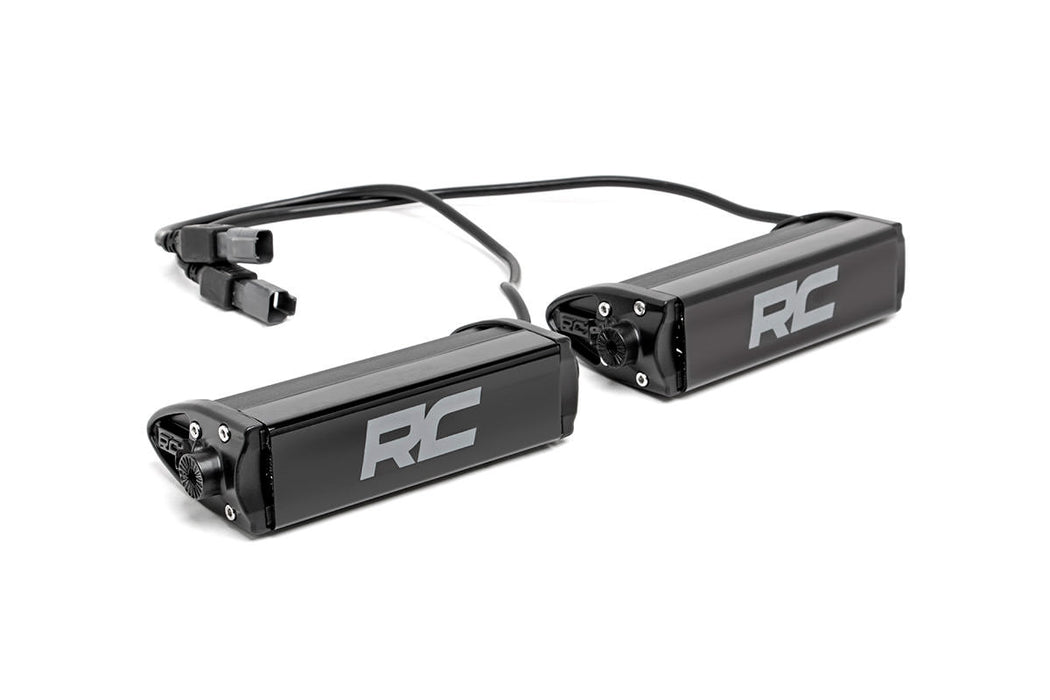Rough Country 6 Inch Black Series LED Light Bar - Single Row - Pair