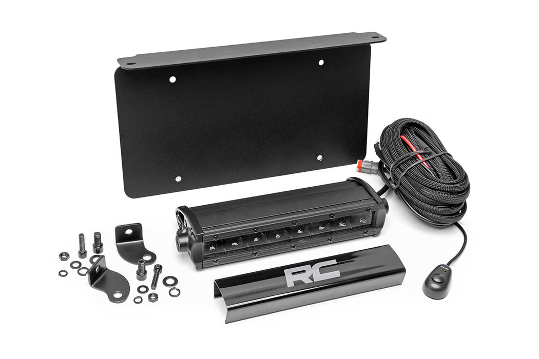 Rough Country LED Light Kit - License Plate Mount - 8" Single Row Black Series