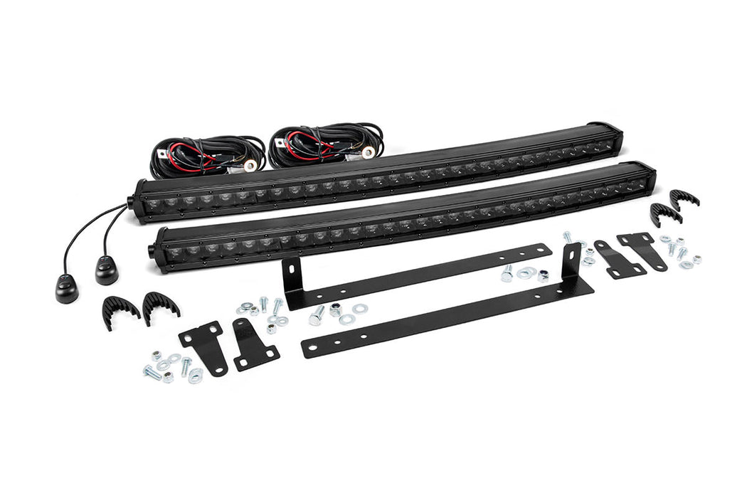 LED Light Kit - Grille Mount - Dual 30 inch Black Single Row - Ford F-150 (09-14)