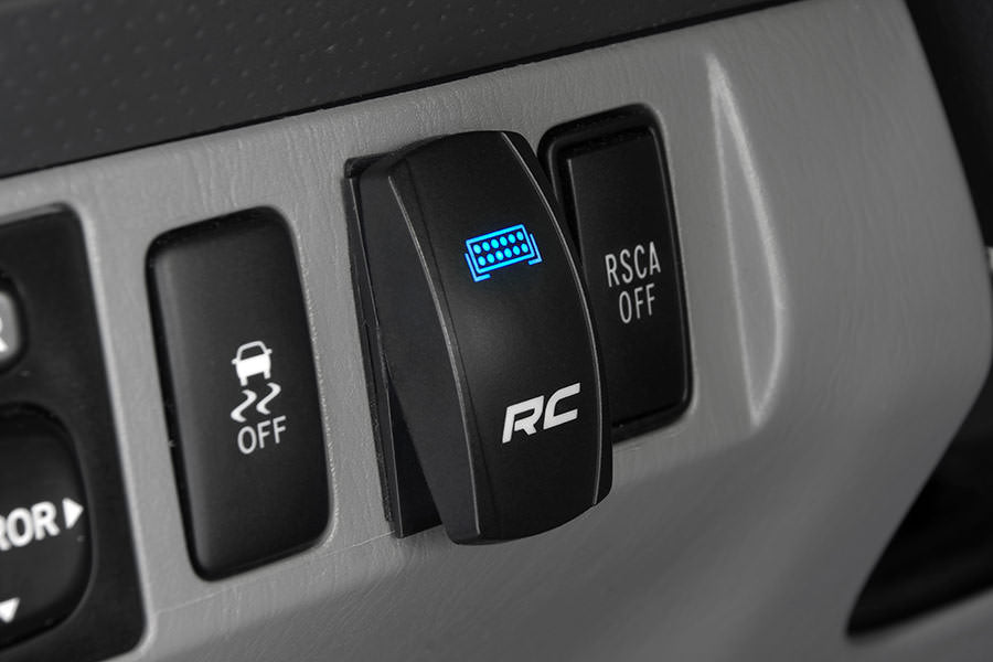 Rough Country Rocker Switch - 2x1 with Logo - Blue Back Light