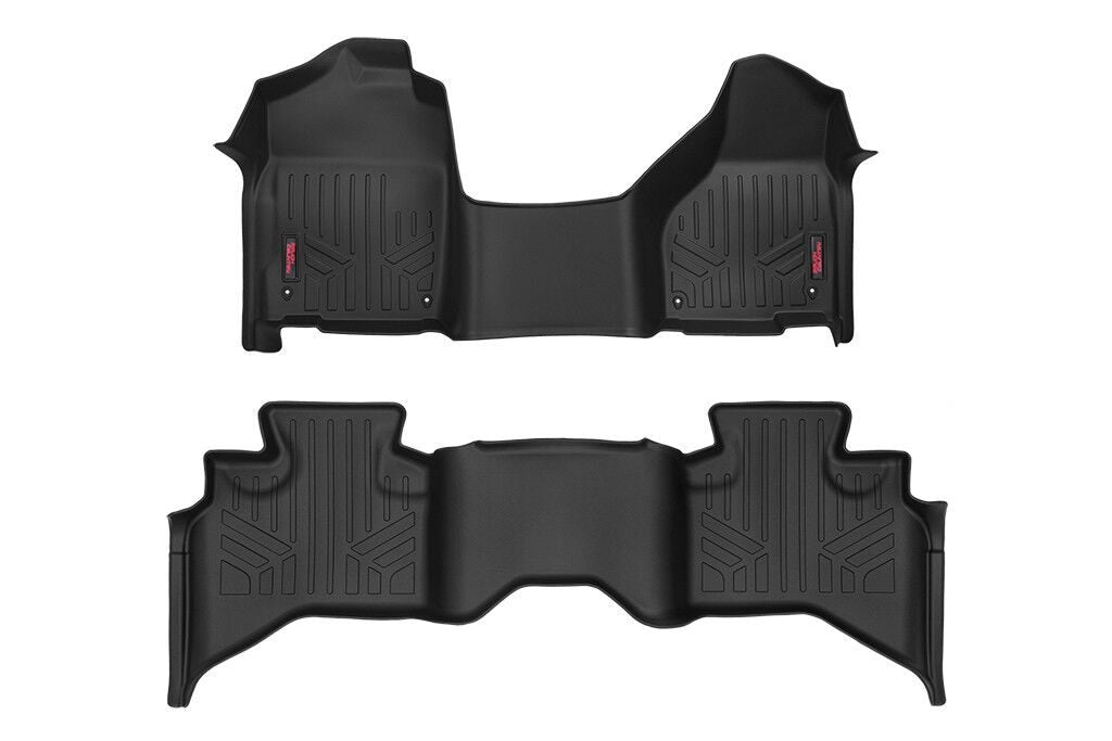 Rough Country Floor Mats - One Piece FR &amp; RR -Quad Cab | Ram 1500 2WD/4WD (2012-2018 &amp; Classic)