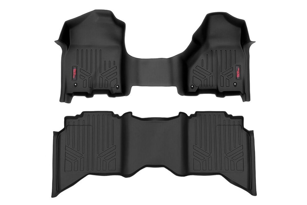 Rough Country Floor Mats - FR & RR - Crew/Mega Cab | Ram 1500 2WD/4WD (2012-2018 & Classic) | P/N M-31313