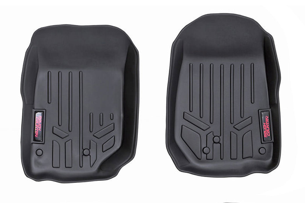 Rough Country Floor Mats - Front | - Jeep Wrangler JK/Wrangler Unlimited 4WD (2014-2018)