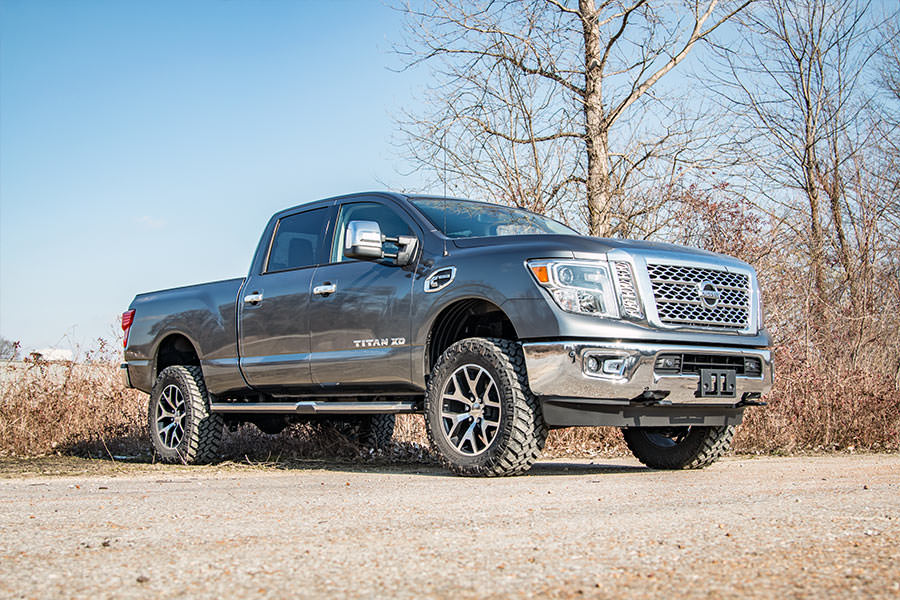 Rough Country 2 Inch Lift Kit - Red Spacers | Nissan Titan XD 2WD/4WD (2016-2024)