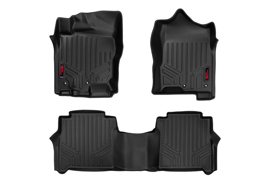 Rough Country Floor Mats - FR &amp; RR - Crew Cab | Nissan Titan (17-24)/Titan XD (16-24)