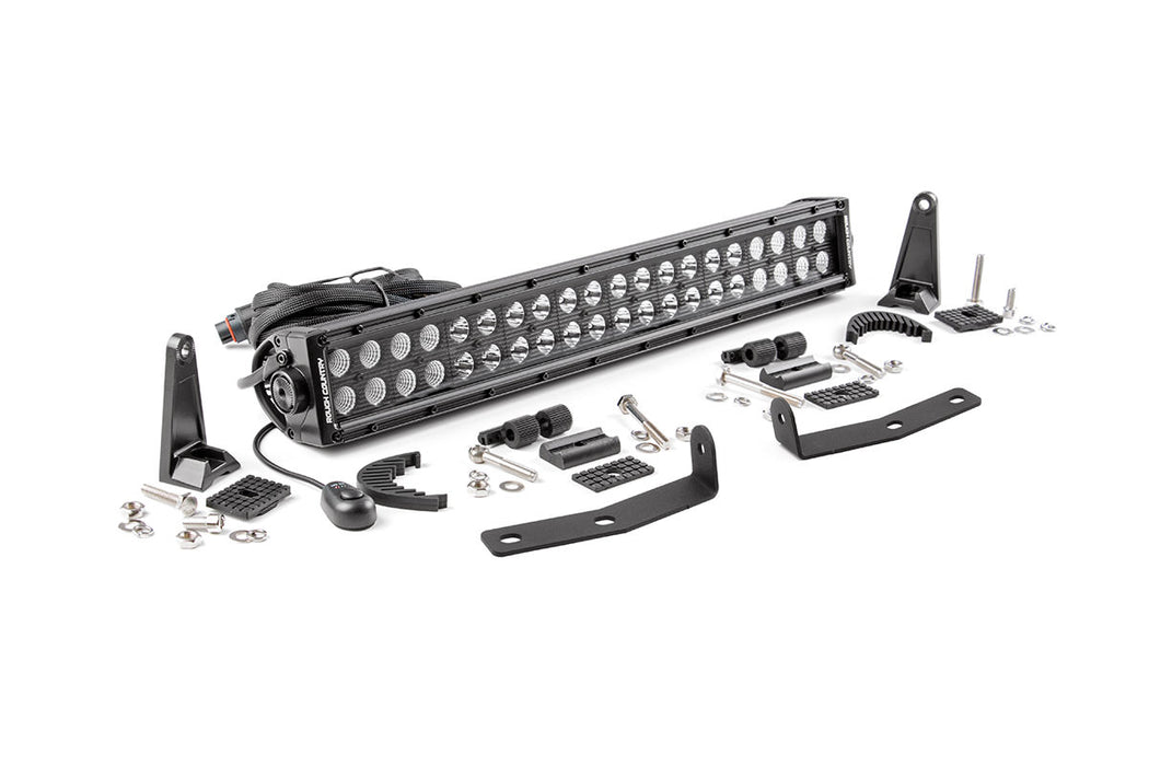 LED Light Kit - Bumper Mount - 20 inch Black Dual Row - Nissan Titan XD (16-24)