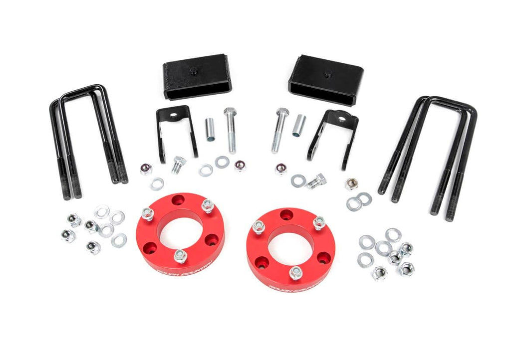 Rough Country 2 Inch Lift Kit - Red Spacers | Nissan Titan XD 2WD/4WD (2016-2024)
