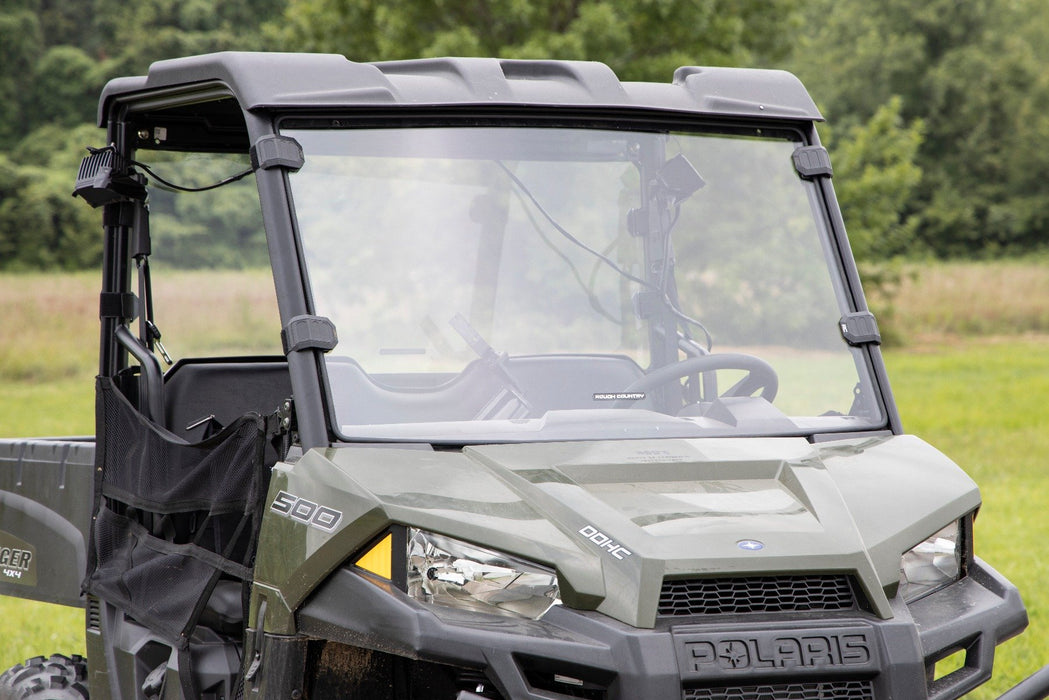Rough Country Full Windshield - Scratch Resistant - Mid Size | Polaris Ranger 500/Ranger 800 Mid-Size