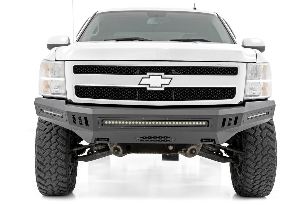 Rough Country Front High Clearance Bumper - BLK LEDs | Chevy Silverado 1500 2WD/4WD (07-13)