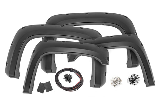 Rough Country Pocket Fender Flares, 6'7 inch & 8' Bed, 16 Graystone, Chevy Silverado 1500/2500HD/3500HD (2007-2014)