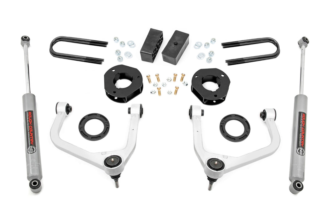 Rough Country 3.5 Inch Lift Kit, Mono Leaf Rear, GMC Sierra 1500 2WD/4WD (2019-2025 & Classic)