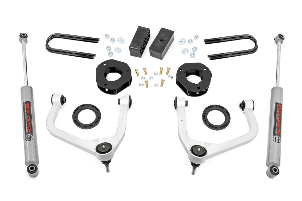 Rough Country 3.5 Inch Lift Kit, Mono Leaf Rear, GMC Sierra 1500 2WD/4WD (2025)