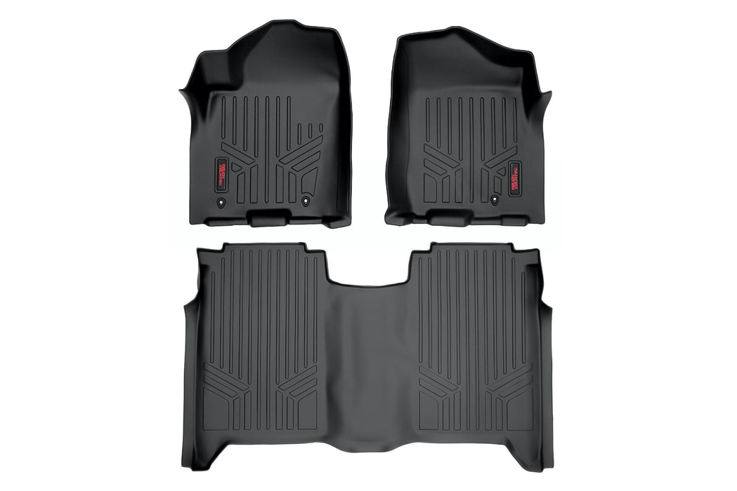 Rough Country Floor Mats, FR & RR, Crew Cab, Nissan Titan 2WD/4WD (2004-2015)