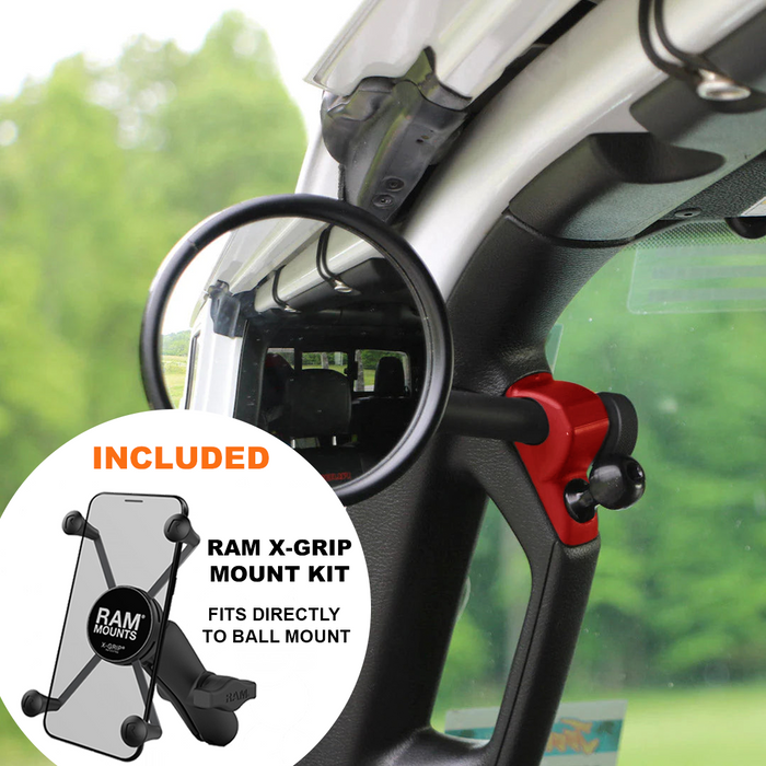 **2024** Gladiator / JT A-Pillar Side Jeep Mirrors with Base Mount Driver AND Passenger (Copy)