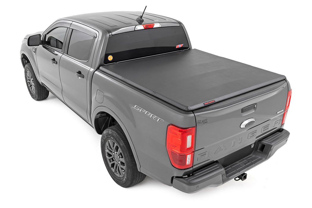 Rough Country Soft Tri-Fold Bed Cover - 5' Bed | Ford Ranger 2WD/4WD (2019-2023)