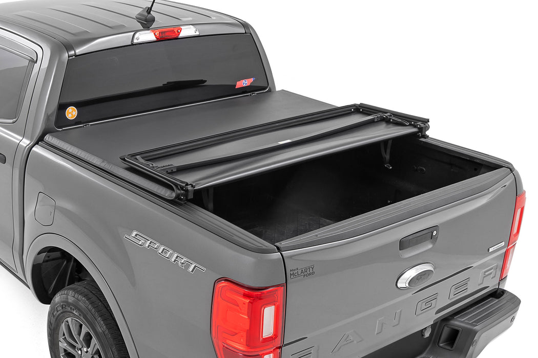 Rough Country Soft Tri-Fold Bed Cover - 5' Bed | Ford Ranger 2WD/4WD (2019-2023)