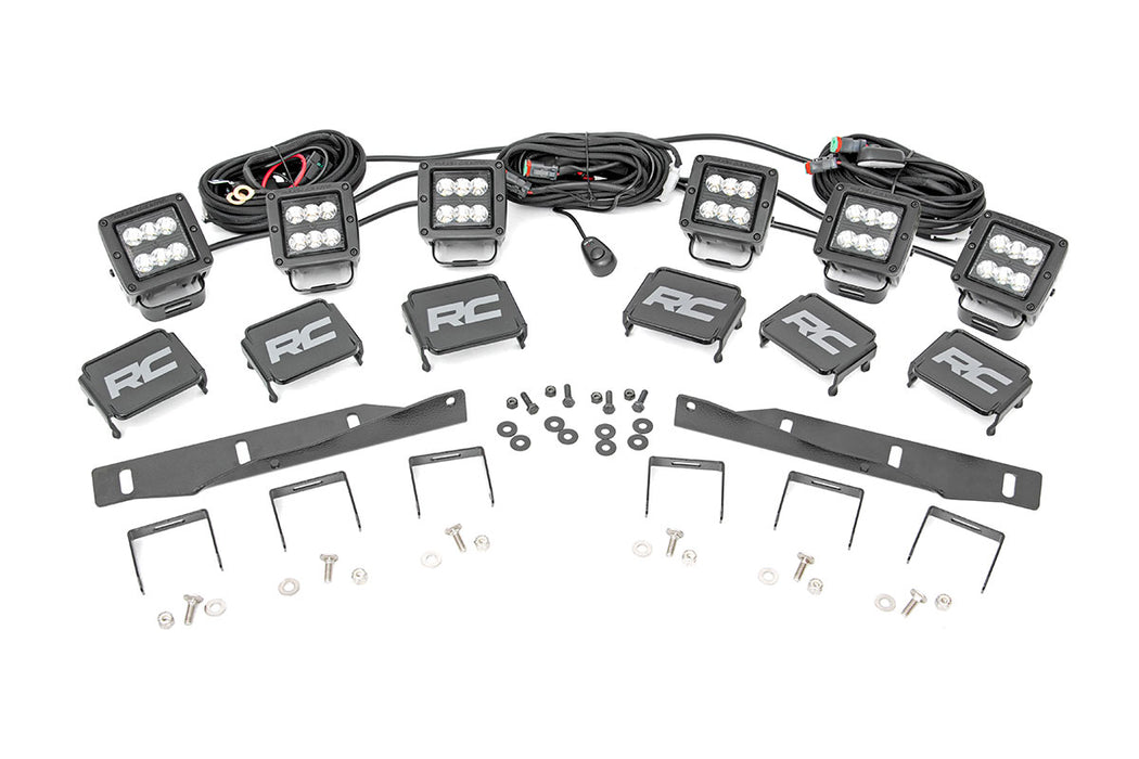 LED Light Kit - Fog Mount - Triple 2 inch Black Pair - Ford Raptor 4WD (17-20)