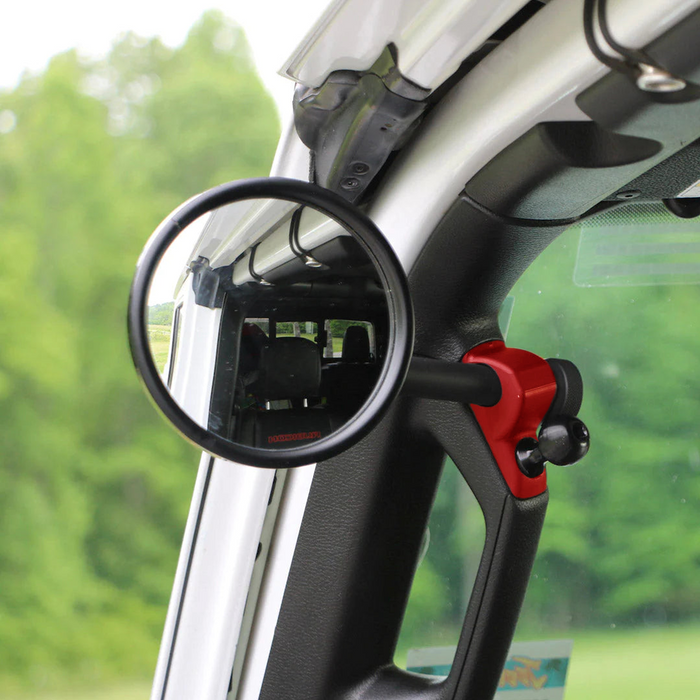 **2024** JL/JLU A-Pillar Side Jeep Mirrors with Base Mount Driver AND Passenger