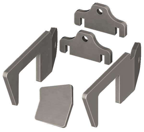 Rockwell Lower Control Arm Brackets With Shock Tabs Pair