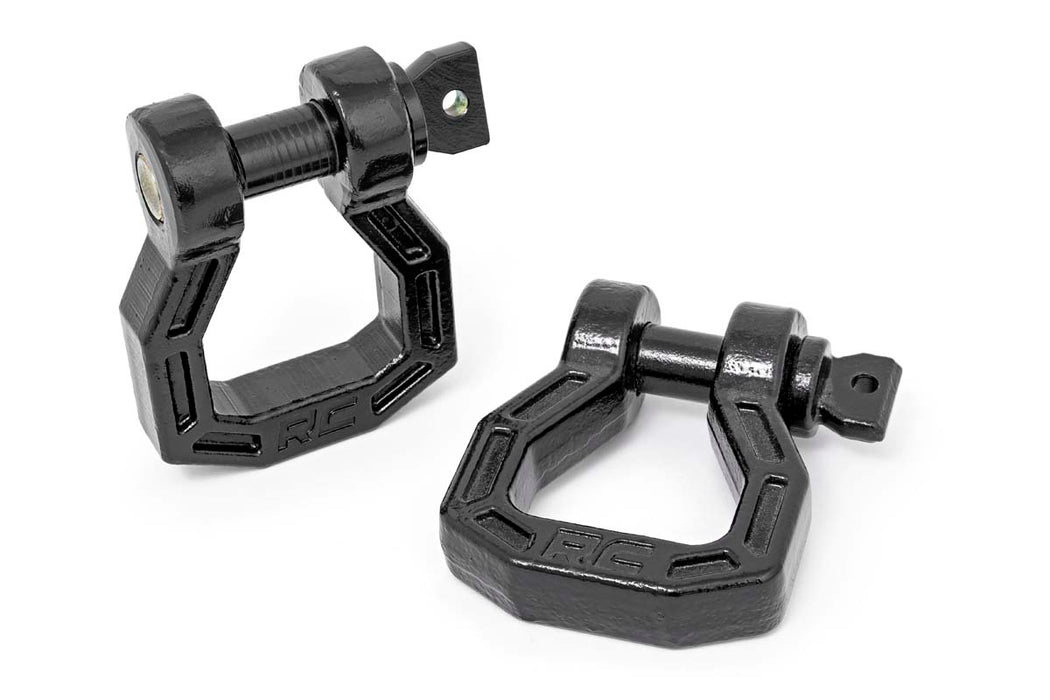 Rough Country D-Ring - Forged - Pair - Black